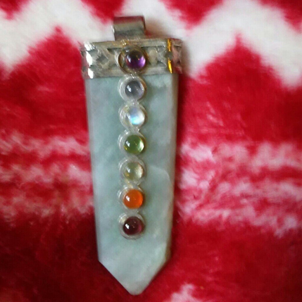 Chakra Healing Amethyst  Pendant Sword of Life